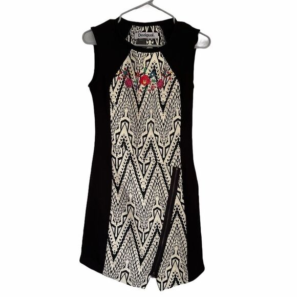 DESIGUAL Oregon Woven Sleeveless Embroidered Dress.Size S - Picture 5 of 14